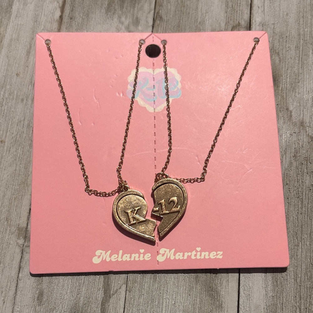 Melanie Martinez K-12 Gold tone Bestie Heart Necklace Set